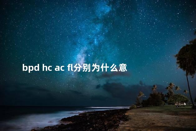 bpd hc ac fl分别为什么意思